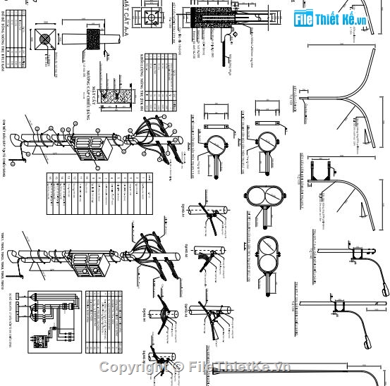 Bản cad thiết kế,lắp bóng,bóng chiếu sáng,bóng chiếu trên côt bê tông